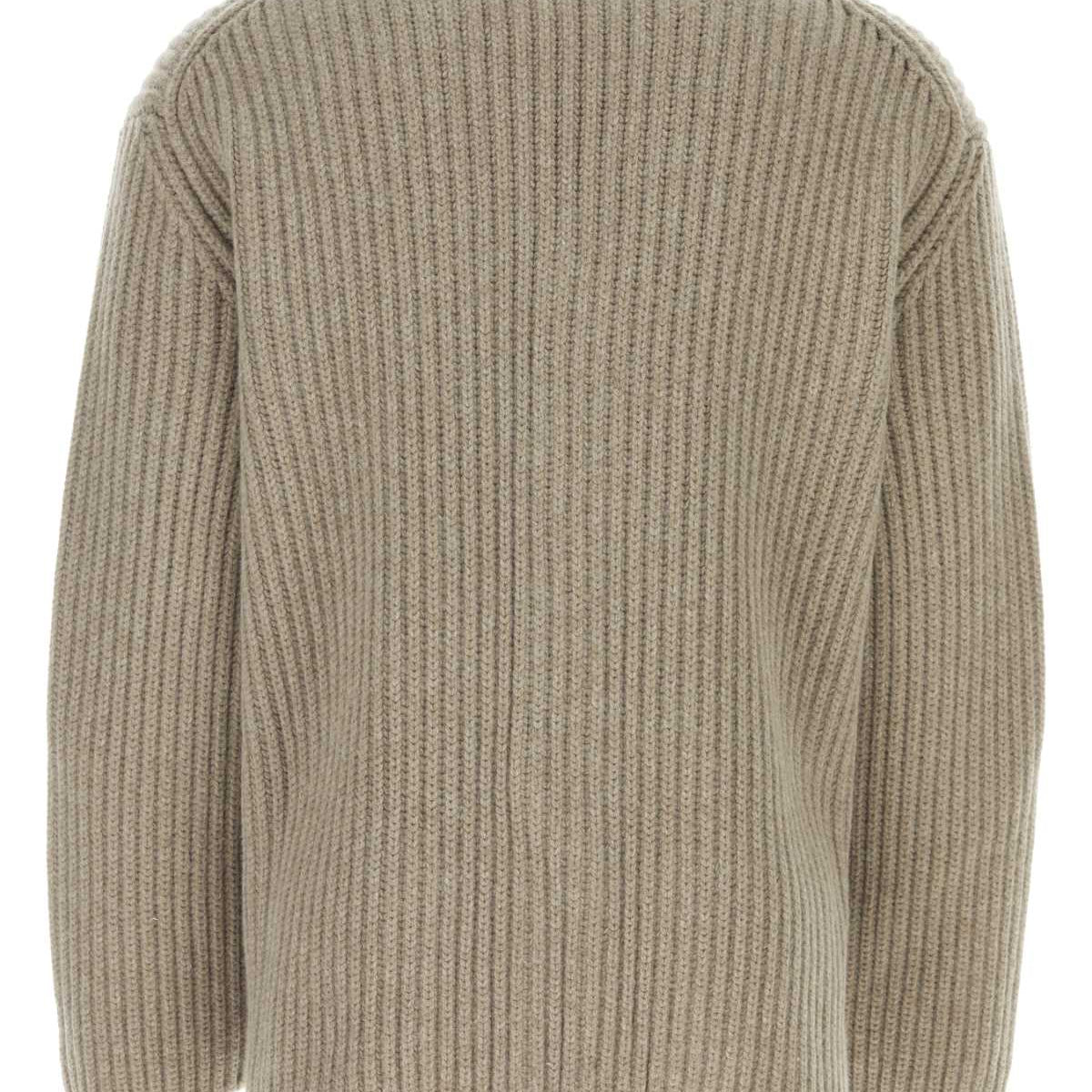 Bottega Veneta Men Cappuccino Wool Blend Cardigan
