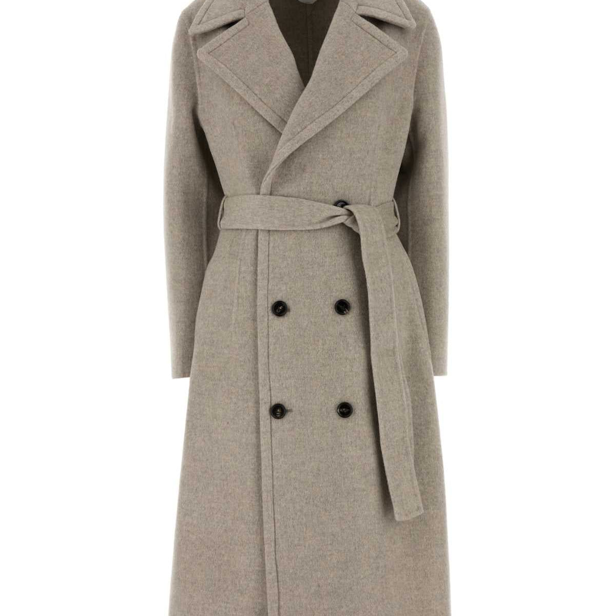 Bottega Veneta Women Dove Grey Cashmere Coat