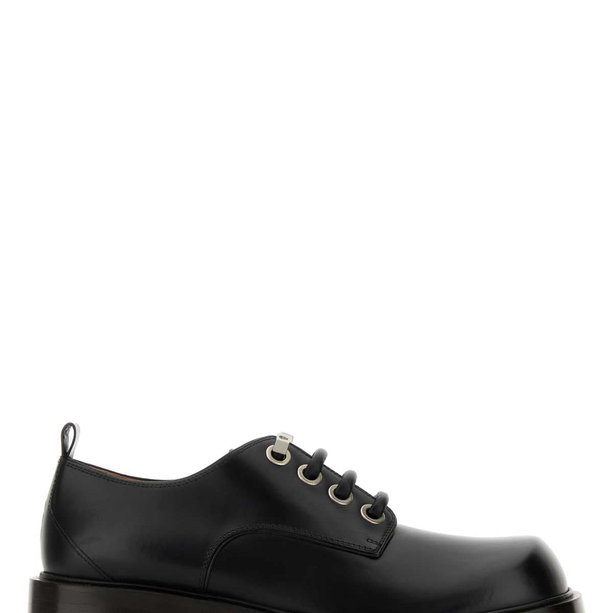 Alexander Mcqueen Men Black Leather Lace-Up Shoes