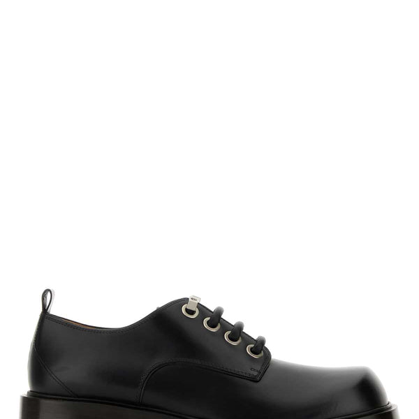 Alexander Mcqueen Men Black Leather Lace-Up Shoes