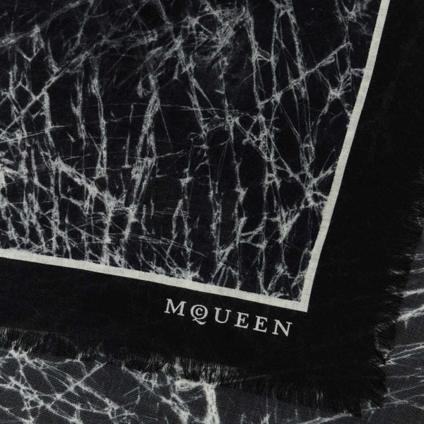 Alexander Mcqueen Women Printed Wool Scarf
