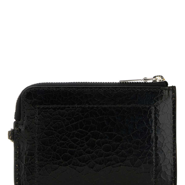 Alexander Mcqueen Men Black Leather Card Holder