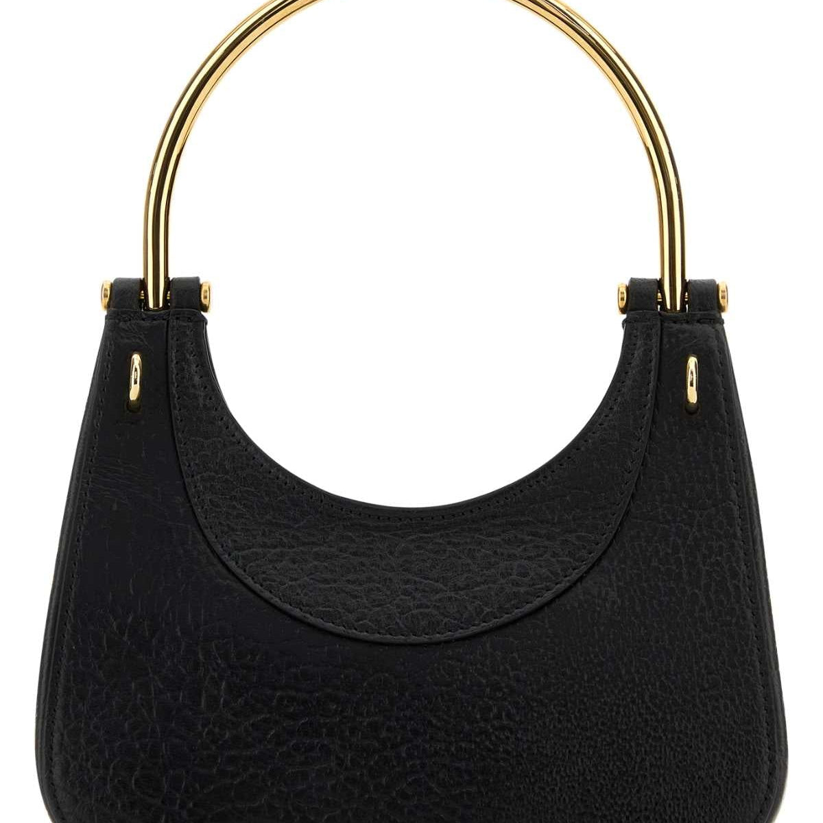 Alexander Mcqueen Women Black Leather Mini Cross-Bar Handbag