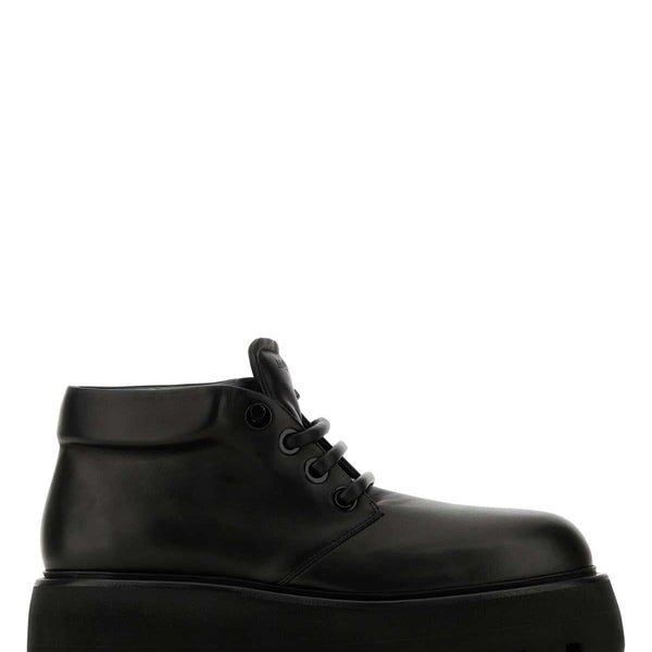 Alexander Mcqueen Men Black Nappa Leather Sofa Lace-Up Shoes