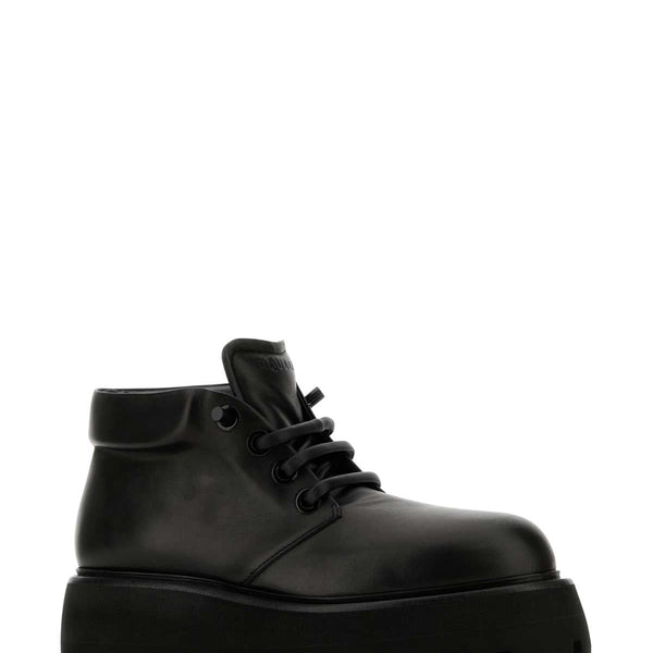Alexander Mcqueen Men Black Nappa Leather Sofa Lace-Up Shoes