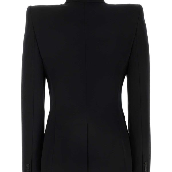 Alexander Mcqueen Women Black Wool Blazer