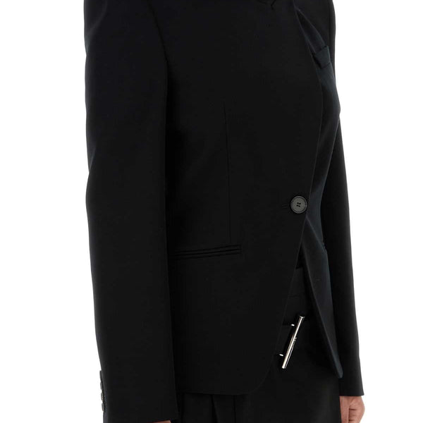 Alexander Mcqueen Women Black Wool Blazer