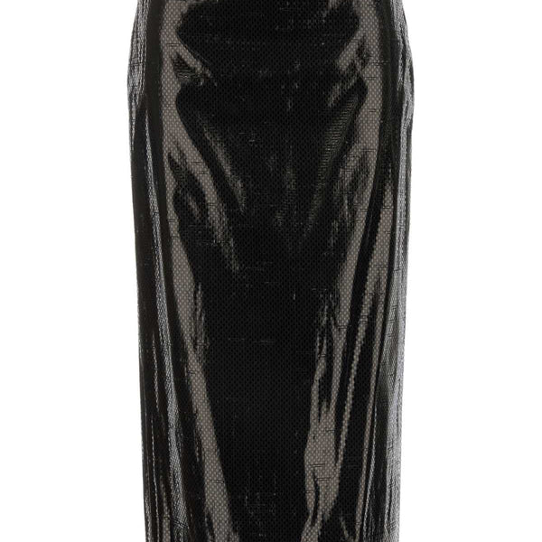 Alexander Mcqueen Women Black Canvas Skirt