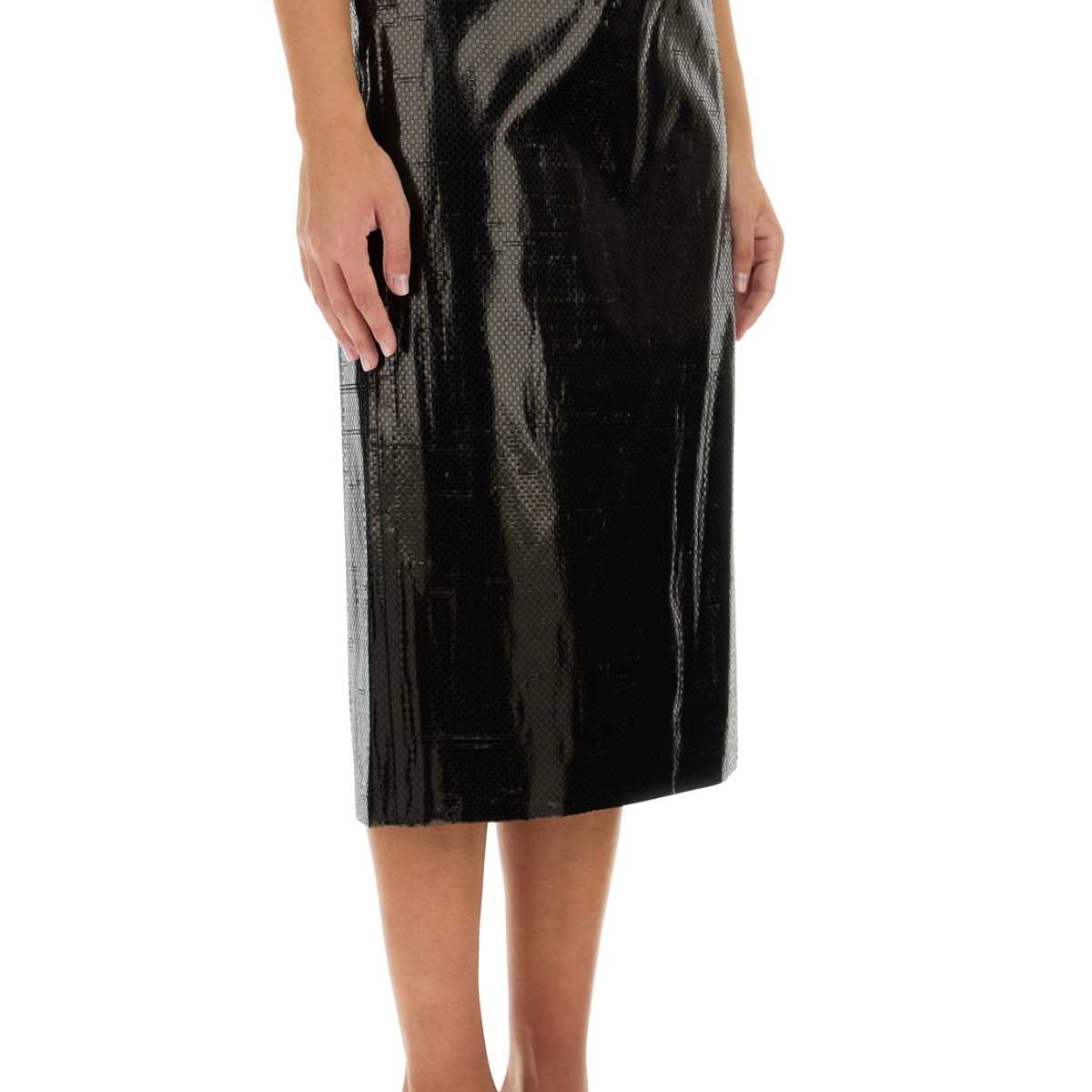 Alexander Mcqueen Women Black Canvas Skirt