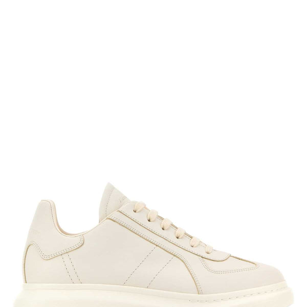 Alexander Mcqueen Men White Leather Sneakers