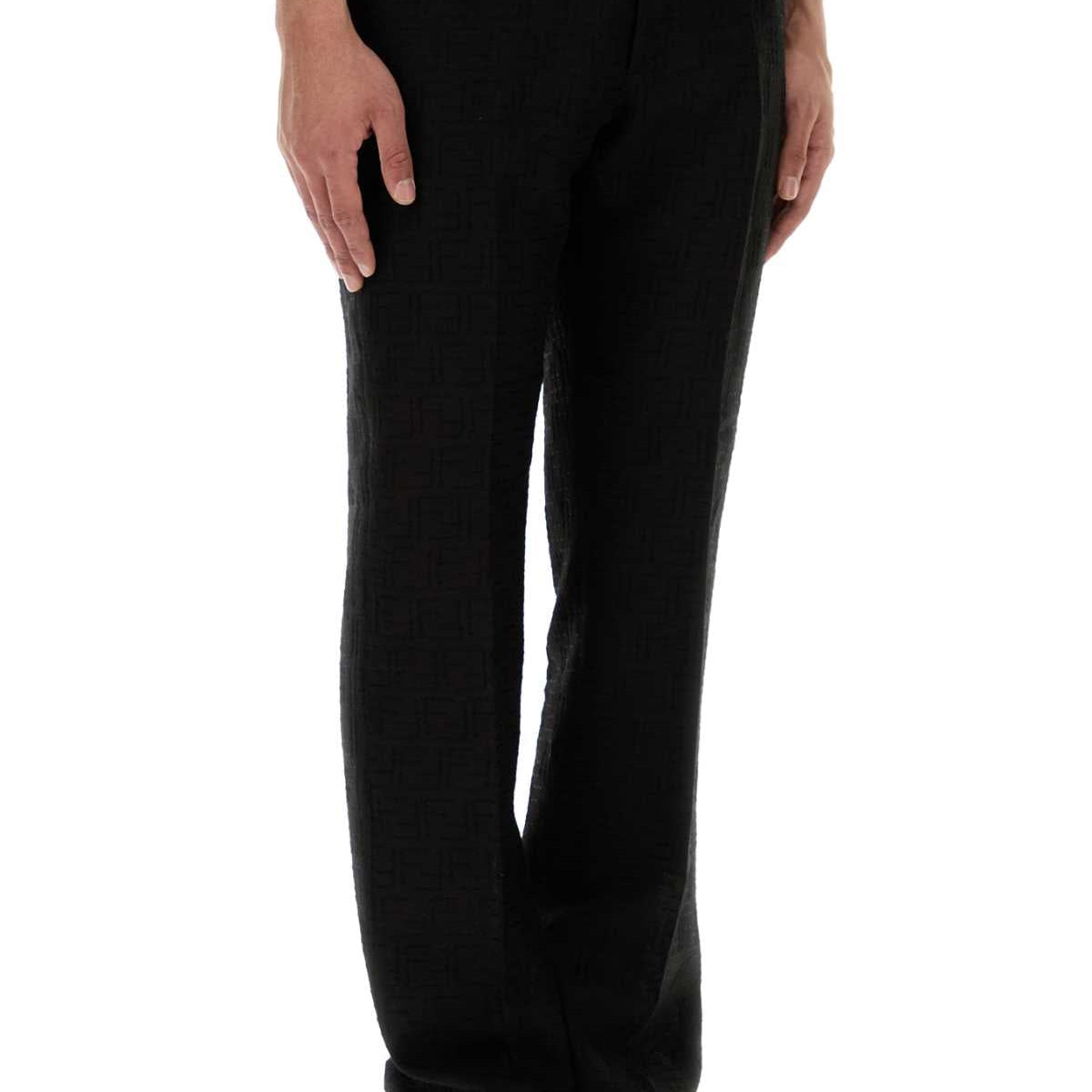 Fendi Men Black Linen Blend Pant