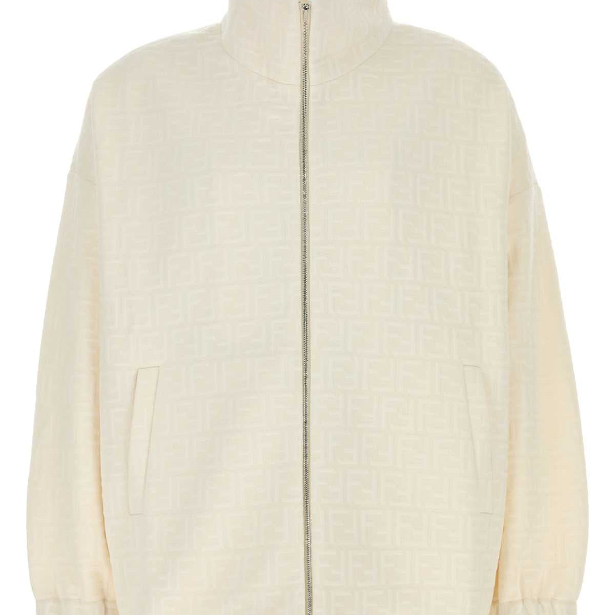 Fendi Men Ivory Polyester Blend Sweatshirt