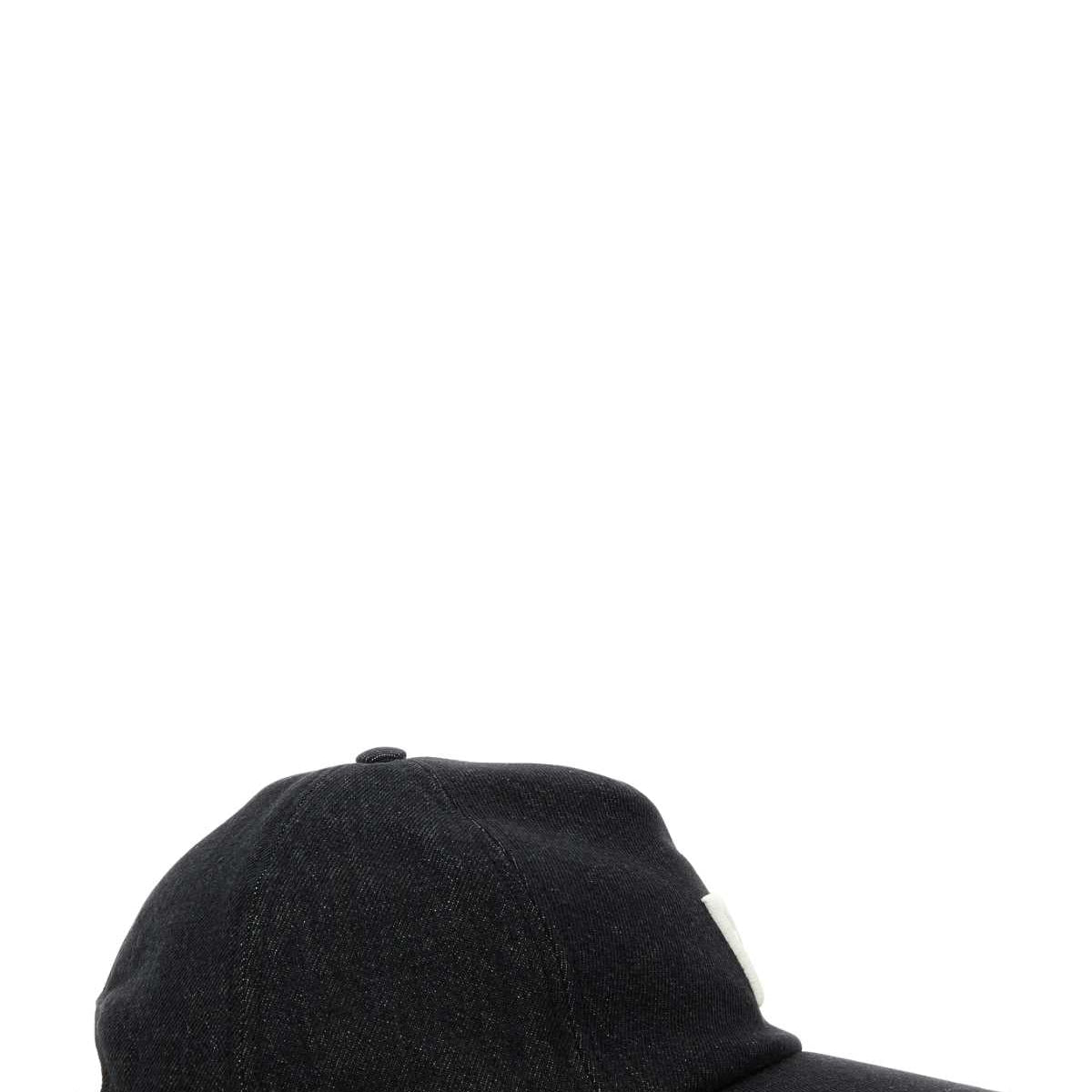 Fendi Men Black Denim Baseball Cap