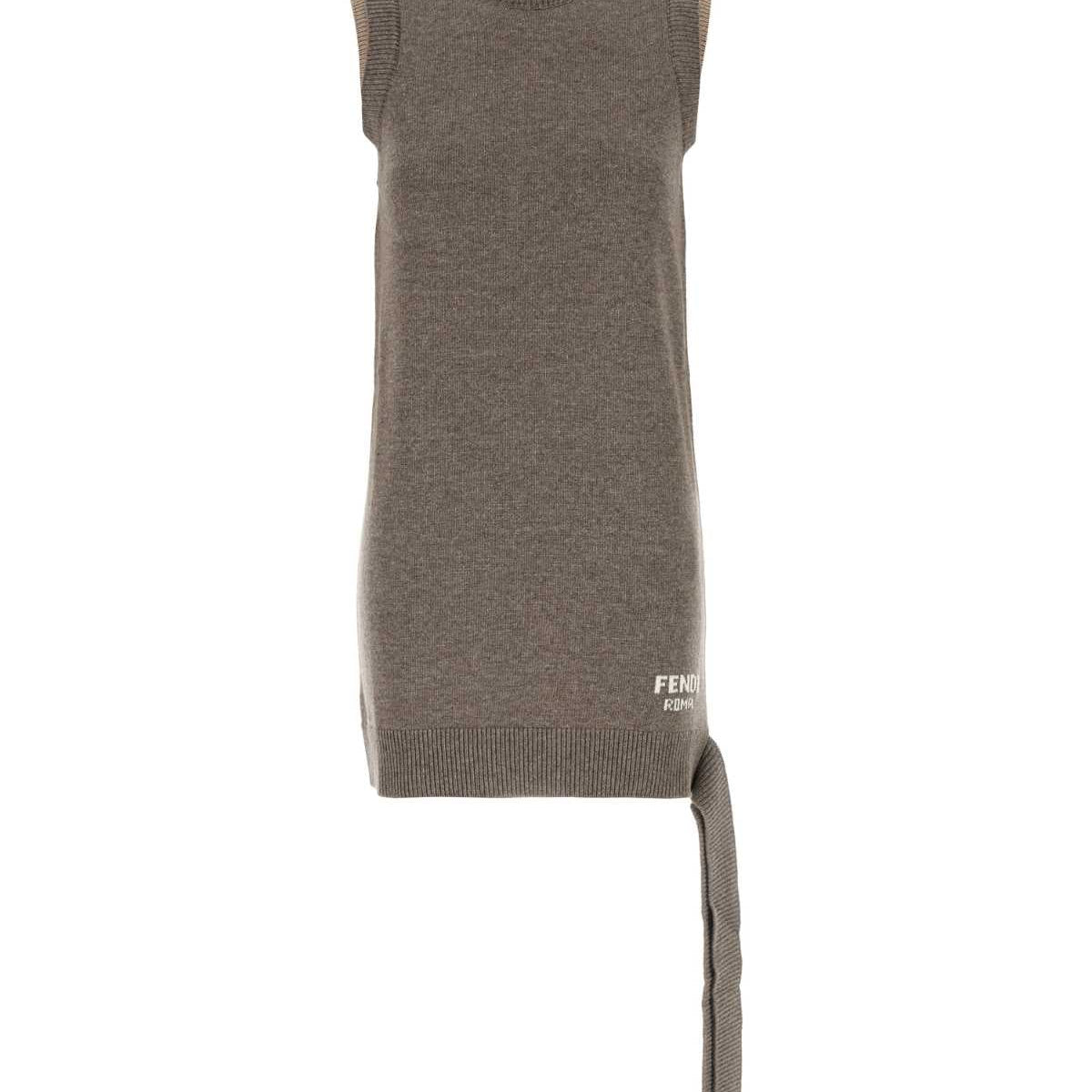 Fendi Women Brown Wool Blend Dress
