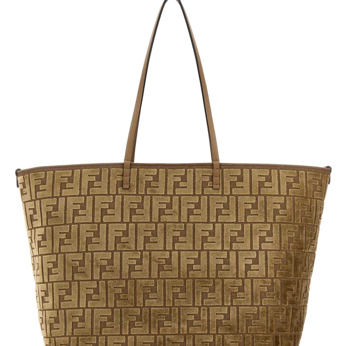 Fendi Women Embroidered Chenille Large Roll Shopping Bag