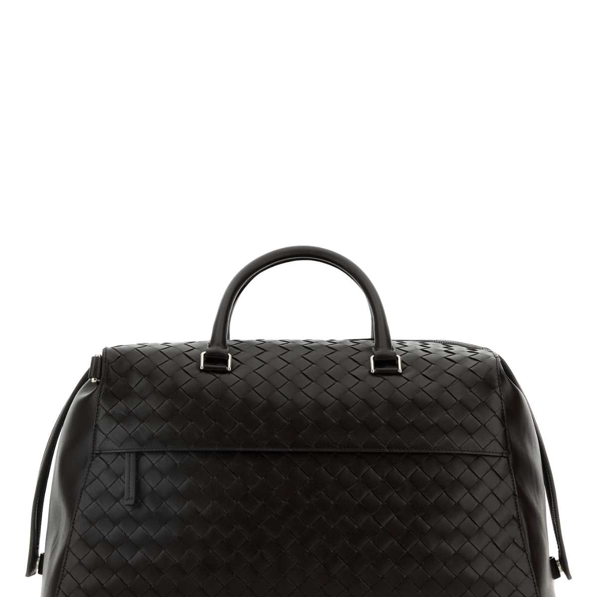 Bottega Veneta Men Dark Brown Weekender Tape Travel Bag