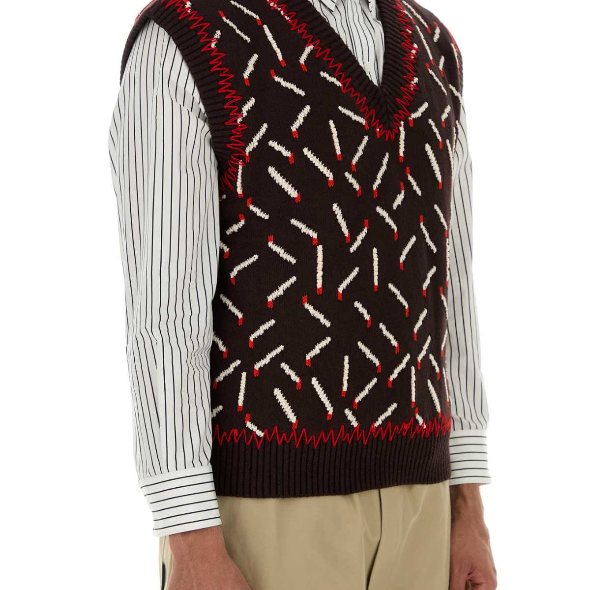 Bottega Veneta Men Embroidered Jacquard Vest