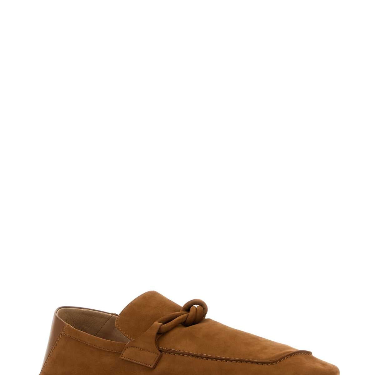 Bottega Veneta Men Camel Suede Daddy Loafers