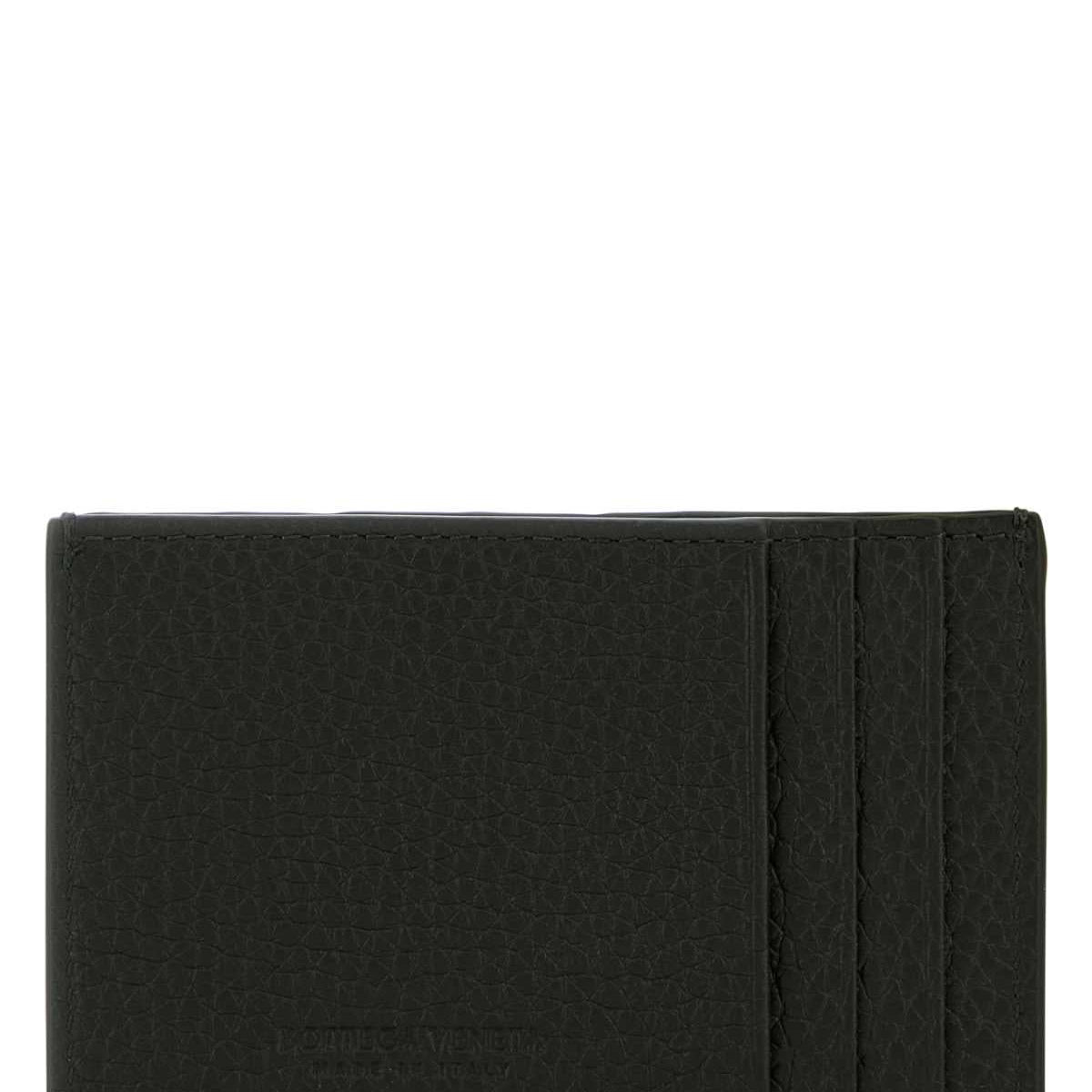 Bottega Veneta Men Bottle Green Leather Card Holder