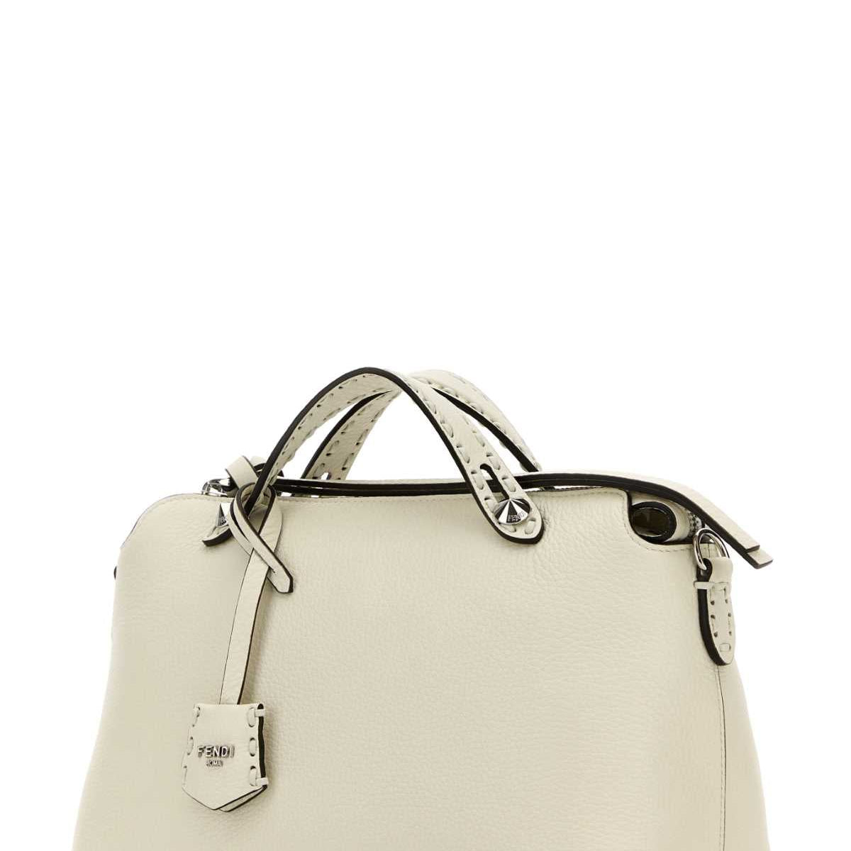 Fendi Women Ivory Leather Medium By The Way Handbag
