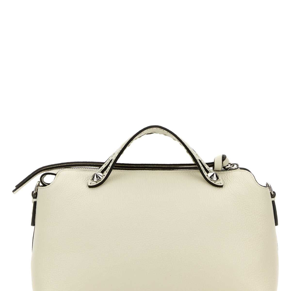 Fendi Women Ivory Leather Medium By The Way Handbag