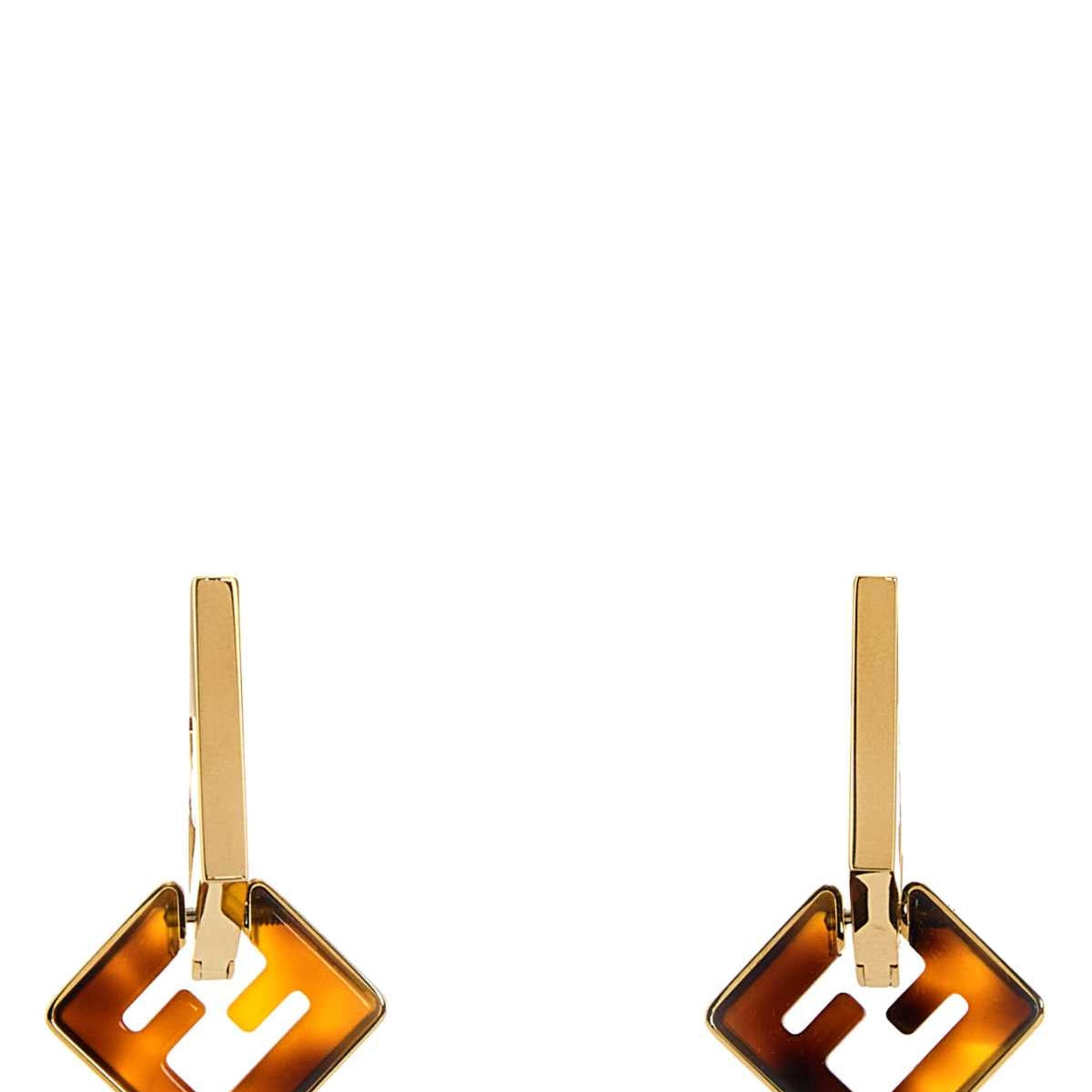 Fendi Women Printed Plexiglass And Metal Forever Fendi Earrings