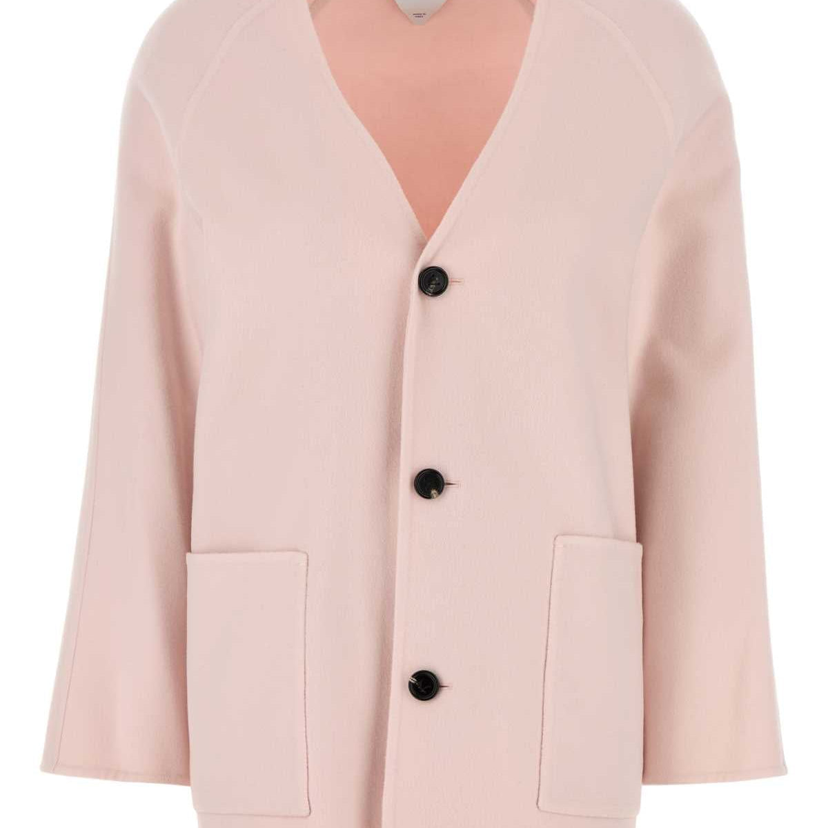 Bottega Veneta Women Pastel Pink Wool Blend Cardigan