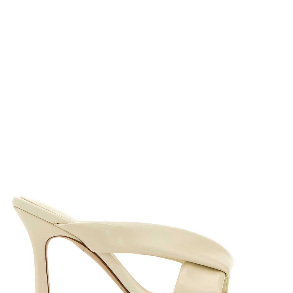 Bottega Veneta Women Ivory Leather Riva Mules