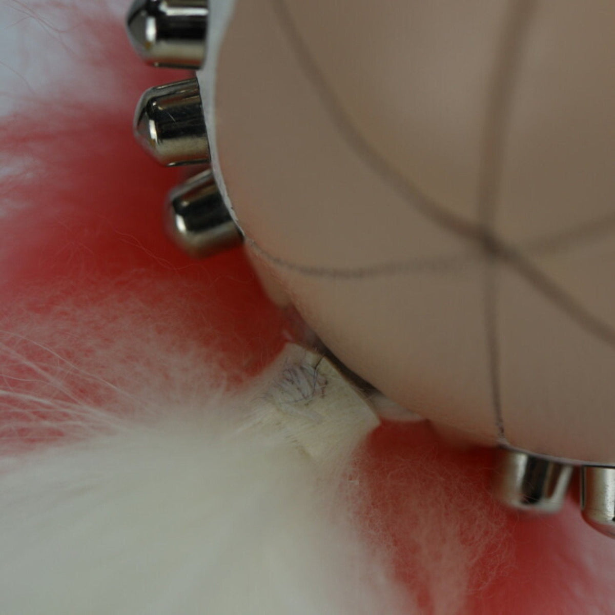 Top Quality Fendi Panquito Karl Lagerfeld Keychain 7AR492 Leather Fur Pink Black White Bag Charm