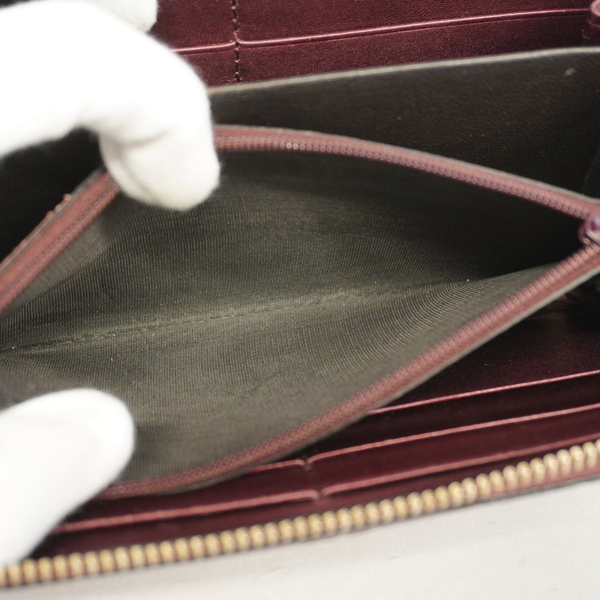 Gucci Long Wallet Gucci Shima 282477 Enamel Bordeaux Gold metal