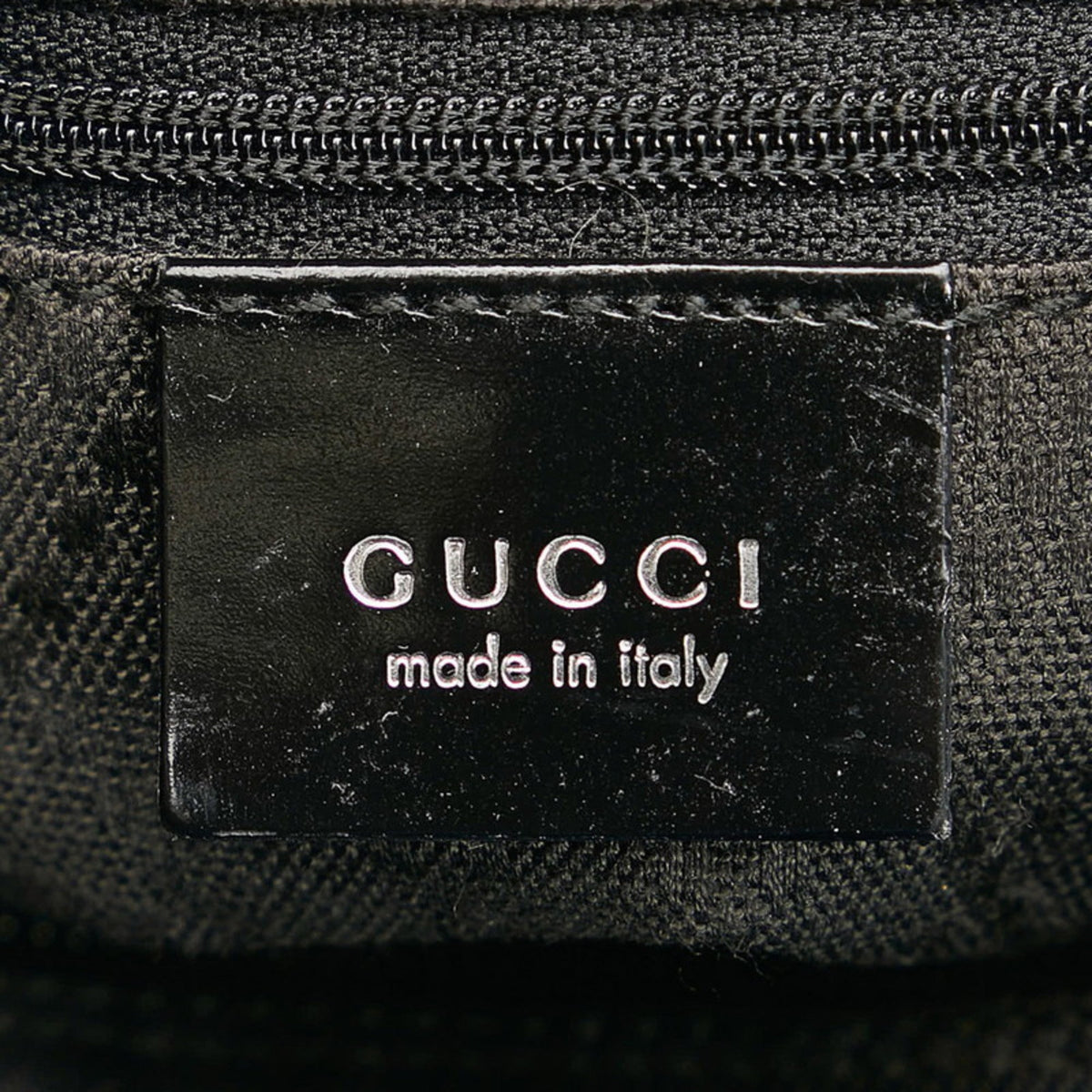 Gucci Bamboo Handbag Shoulder Bag 000 2058 Black Nylon Leather Ladies GUCCI