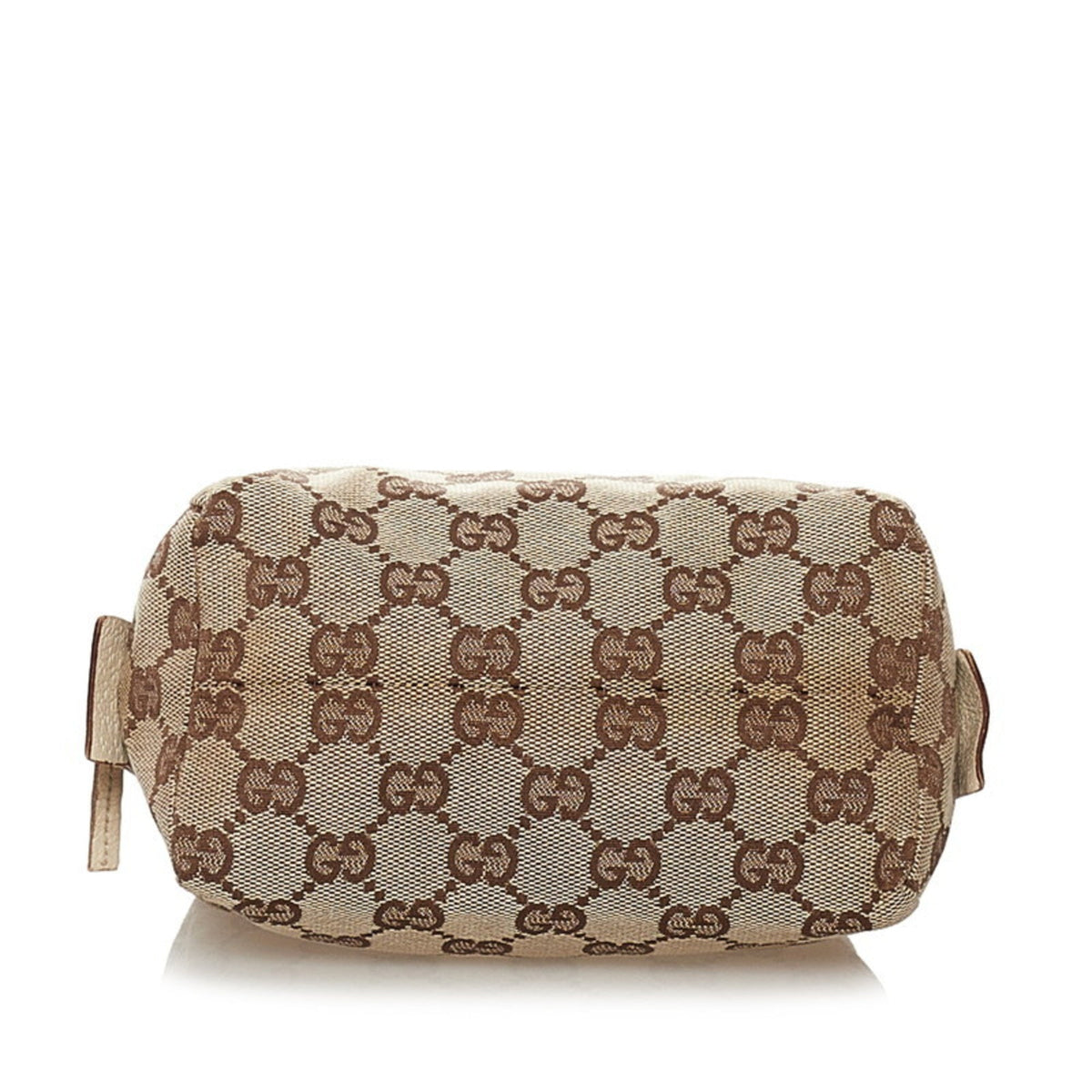 Gucci GG Canvas Pouch 29595 Beige Brown Leather Ladies GUCCI