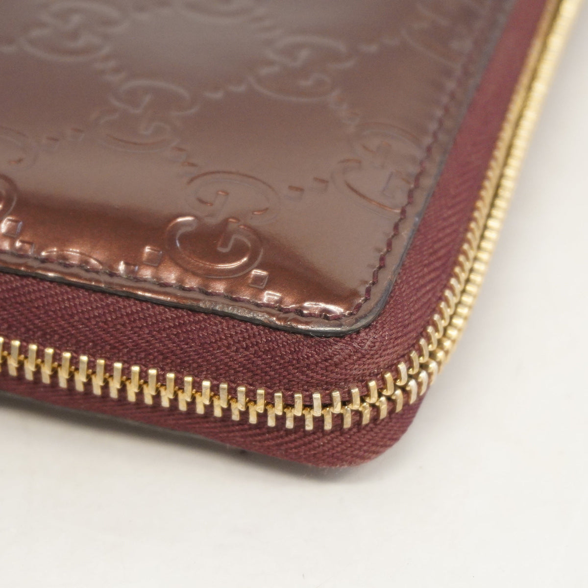 Gucci Long Wallet Gucci Shima 282477 Enamel Bordeaux Gold metal