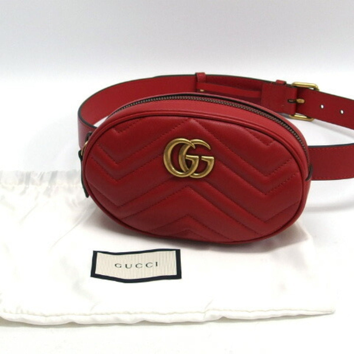Gucci GG Marmont belt bag red 476434