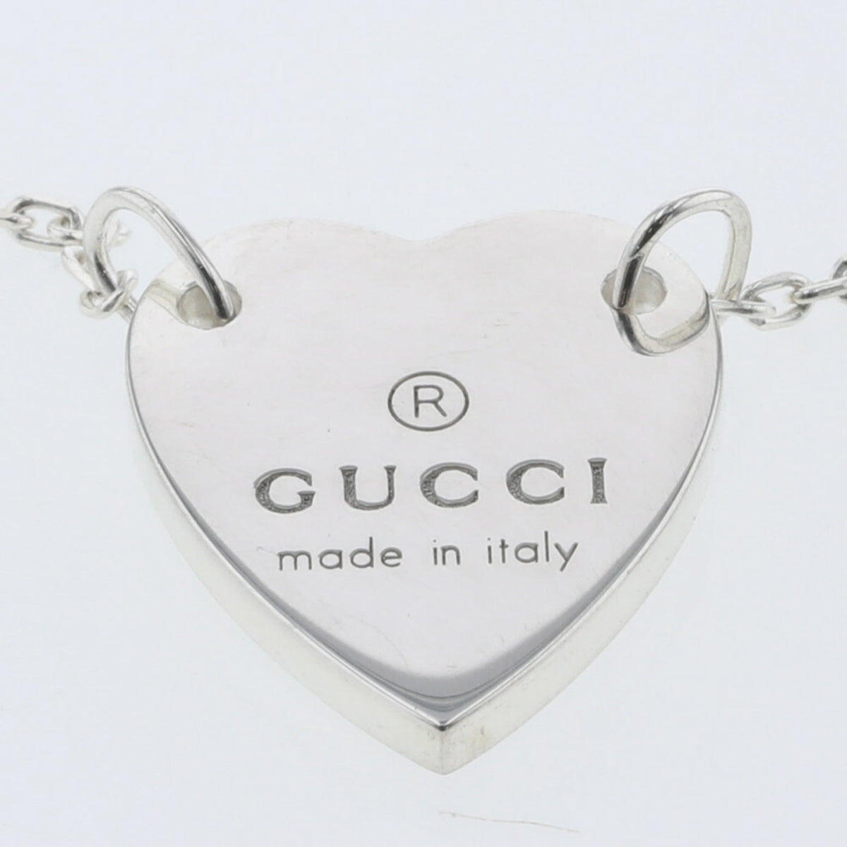 Gucci Bracelet Trademark Heart Pendant Silver 925 Ladies GUCCI