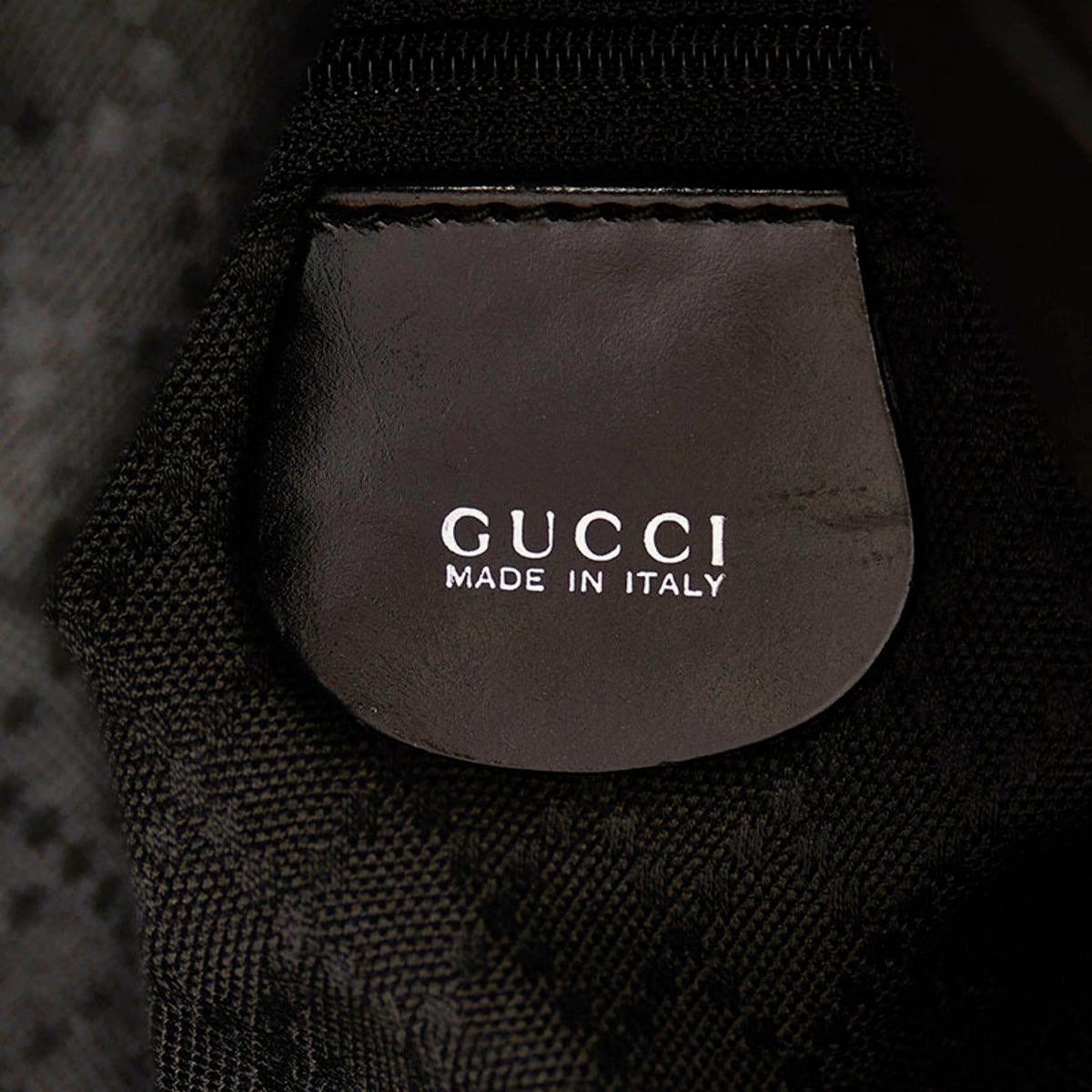 Gucci bamboo shoulder bag 001 1577 black nylon leather ladies GUCCI