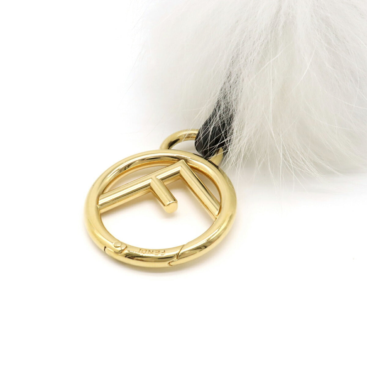 Top Quality Fendi Zucca Space Monkey Bag Charm Key Holder Nylon Canvas Fur Khaki Dark Brown