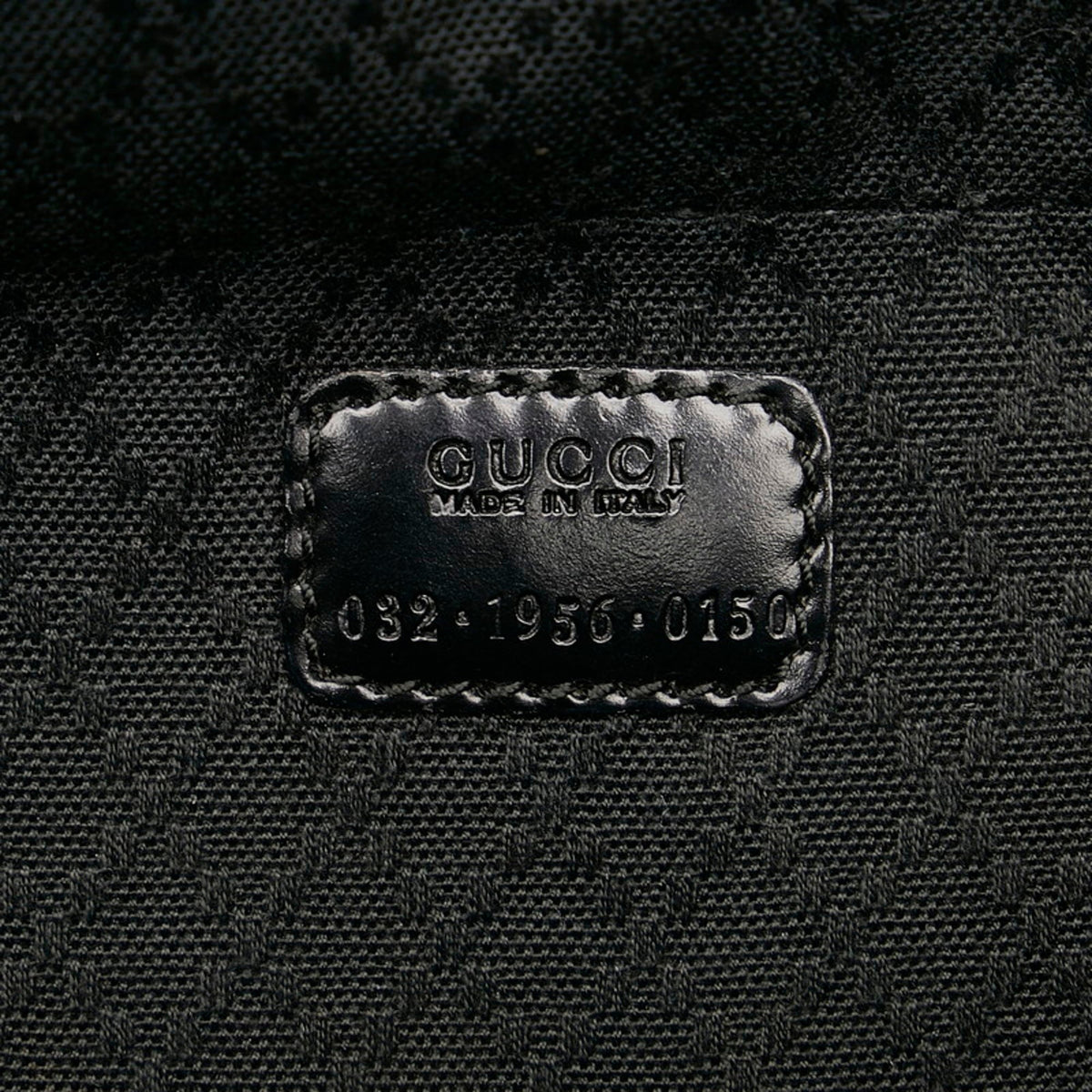 Gucci Vanity Handbag 032 1956 Black Nylon Leather Ladies GUCCI