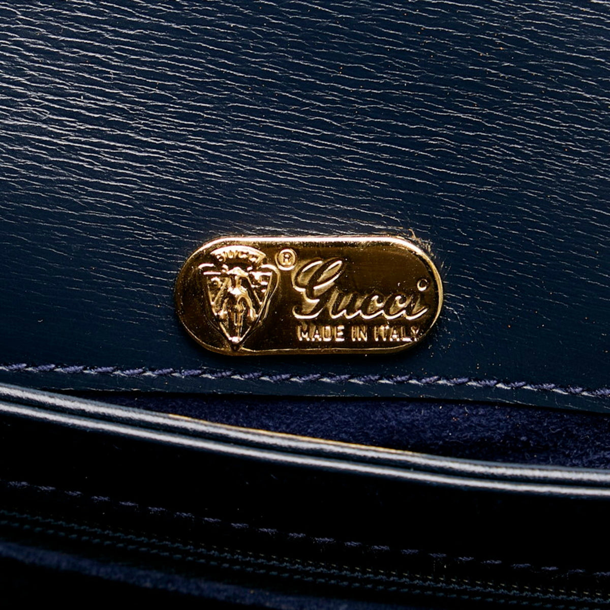 Gucci Old Handbag 000 33 Navy Leather Ladies GUCCI
