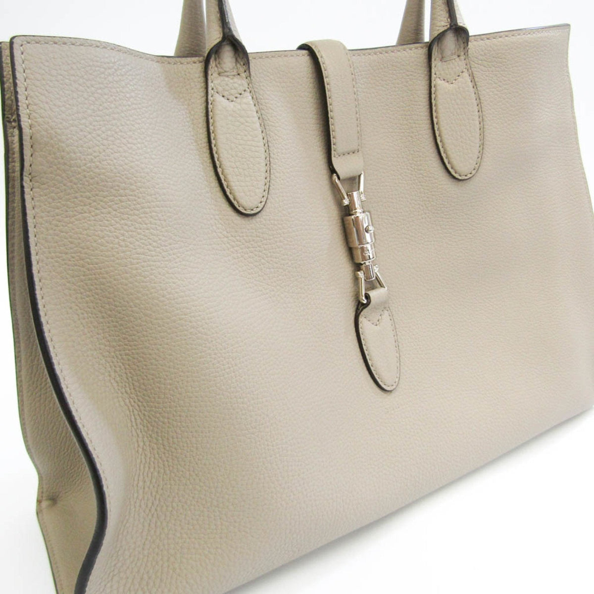Gucci New Jackie Women,Men Leather Tote Bag Beige