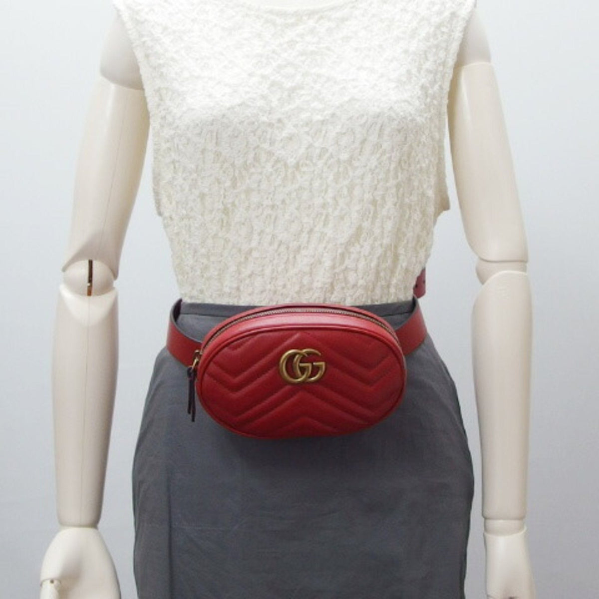 Gucci GG Marmont belt bag red 476434