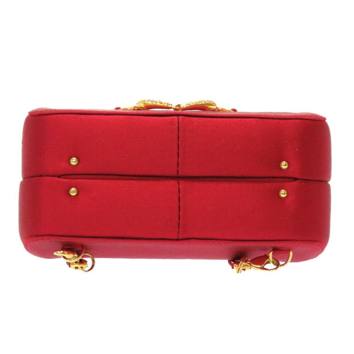 Gucci Satin Red Horsebit Rhinestone