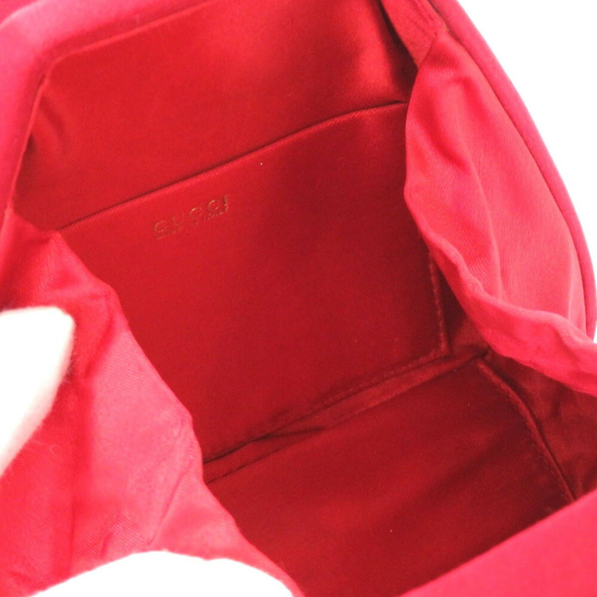 Gucci Satin Red Horsebit Rhinestone