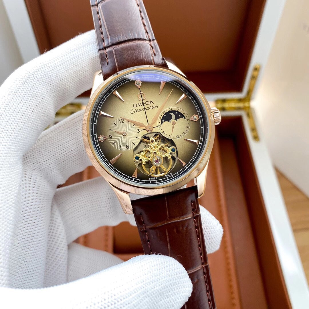 Omega‼️ Men's watch, classic four-pin separation flywheel design