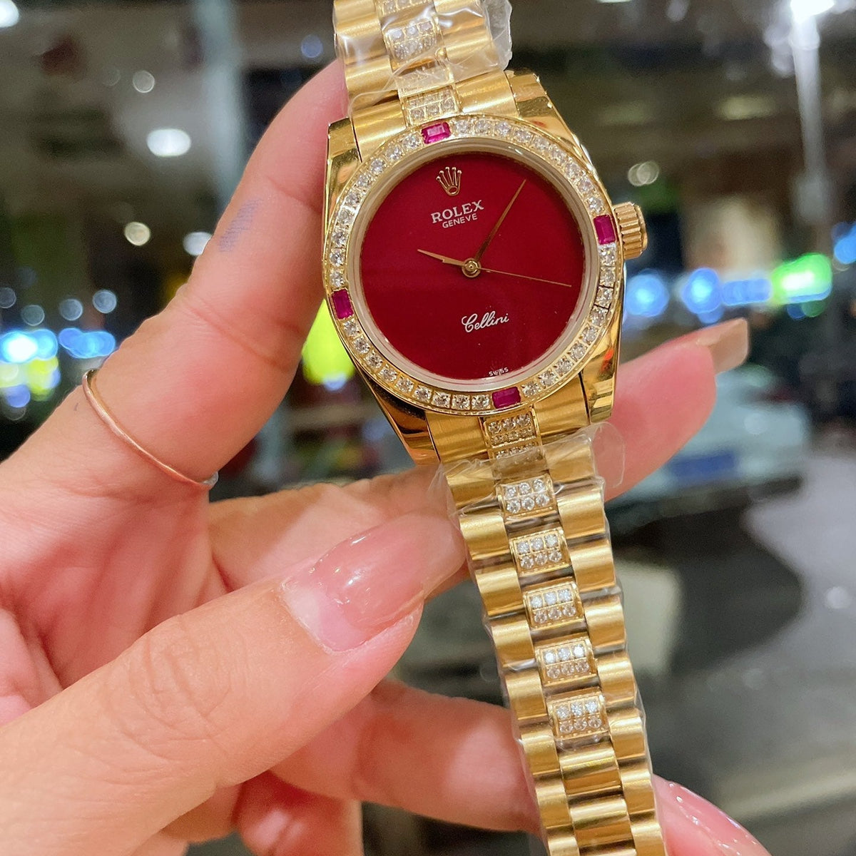 Rolex Datejust series classic female solid five-bead steel strap
