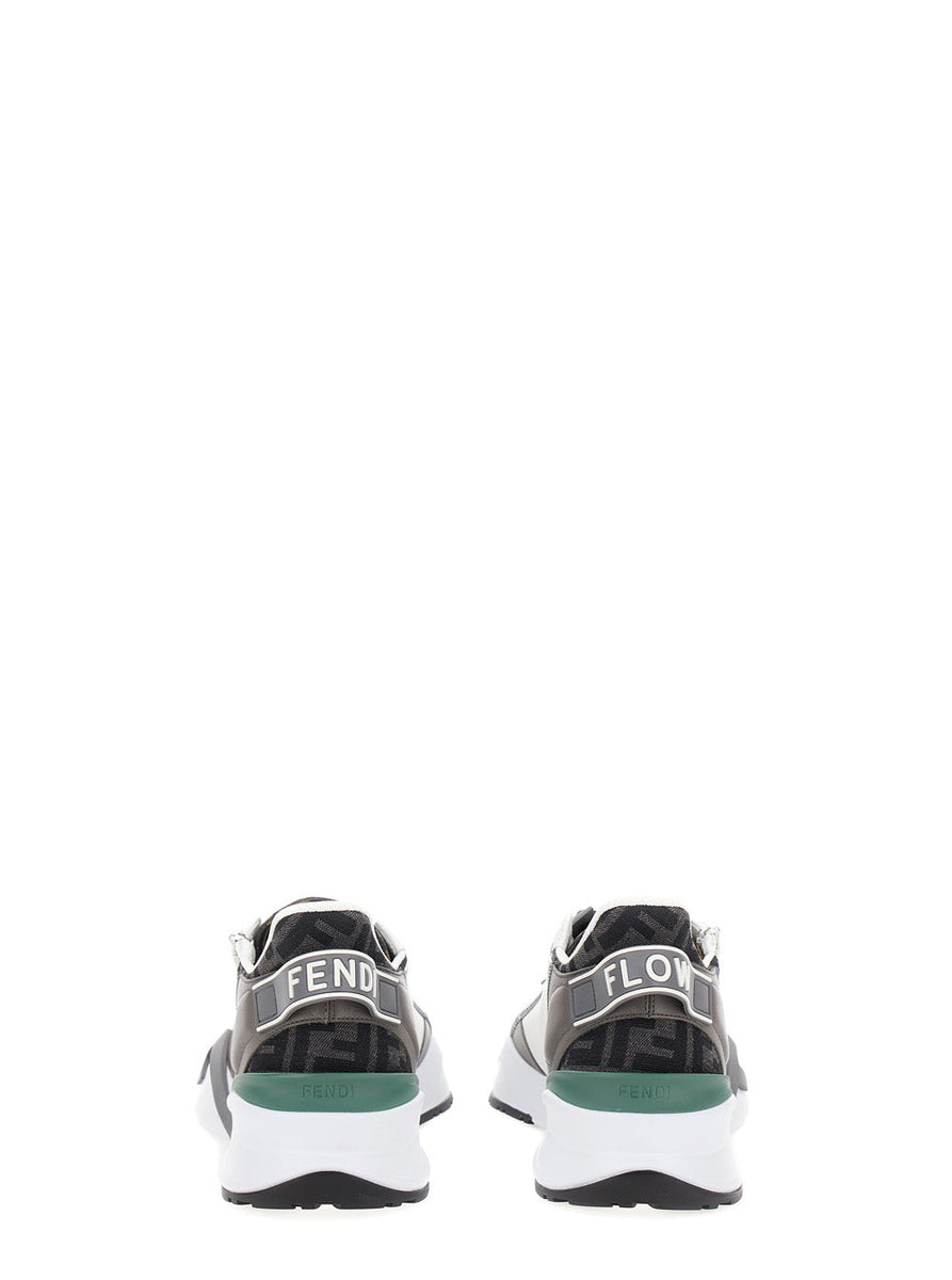 Fendi Men 'Fendi Flow' M;Ulticolor Running Sneakers With Ff Jacquard In Leather Man