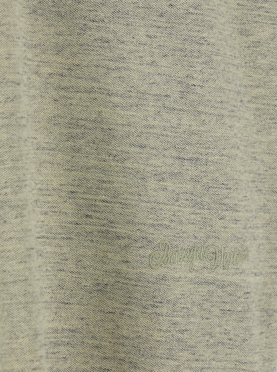 Bottega Veneta Men Green Polo Shirt With Embroidered Logo In Cotton Piquet Woman