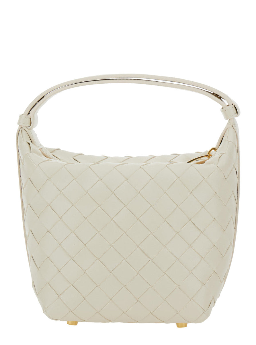 Bottega Veneta Women 'Candy Wallace' White Handbag With Intrecciato Motif In Leather Woman