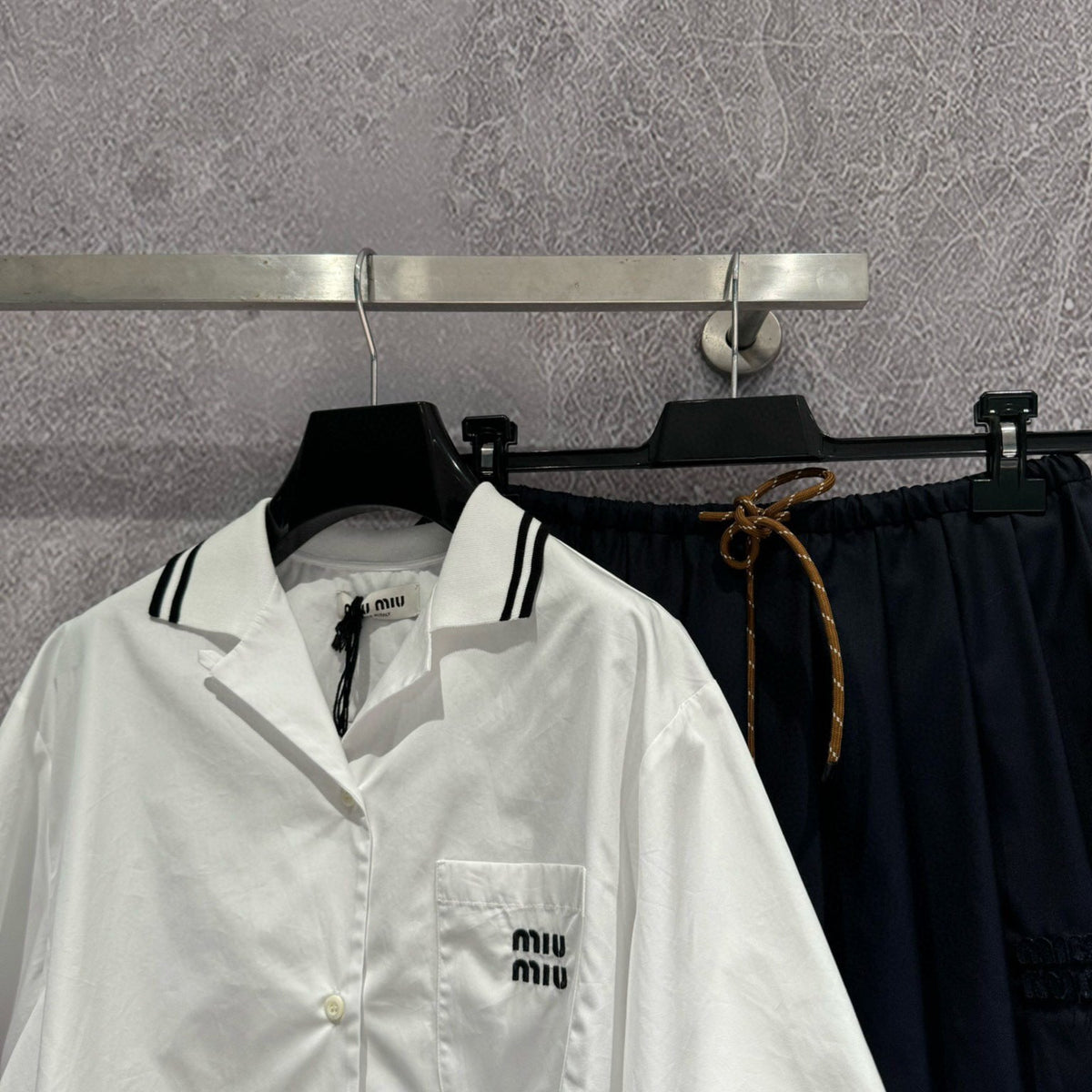 MIU M CROPPED SHIRT
