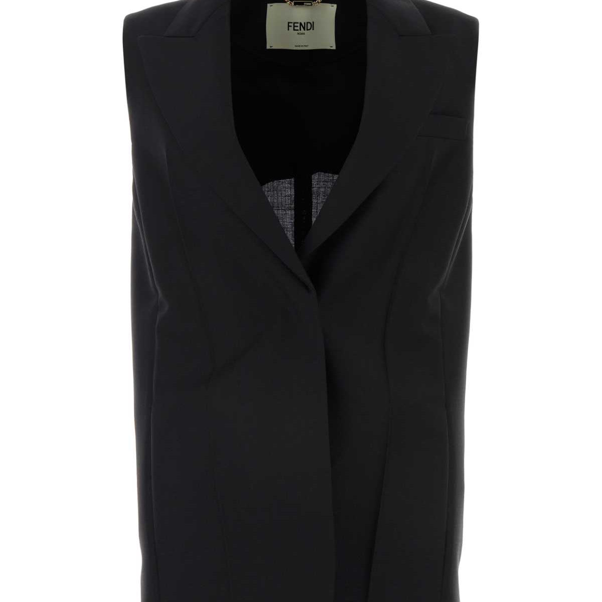 Fendi Women Black Mohair Blend Vest